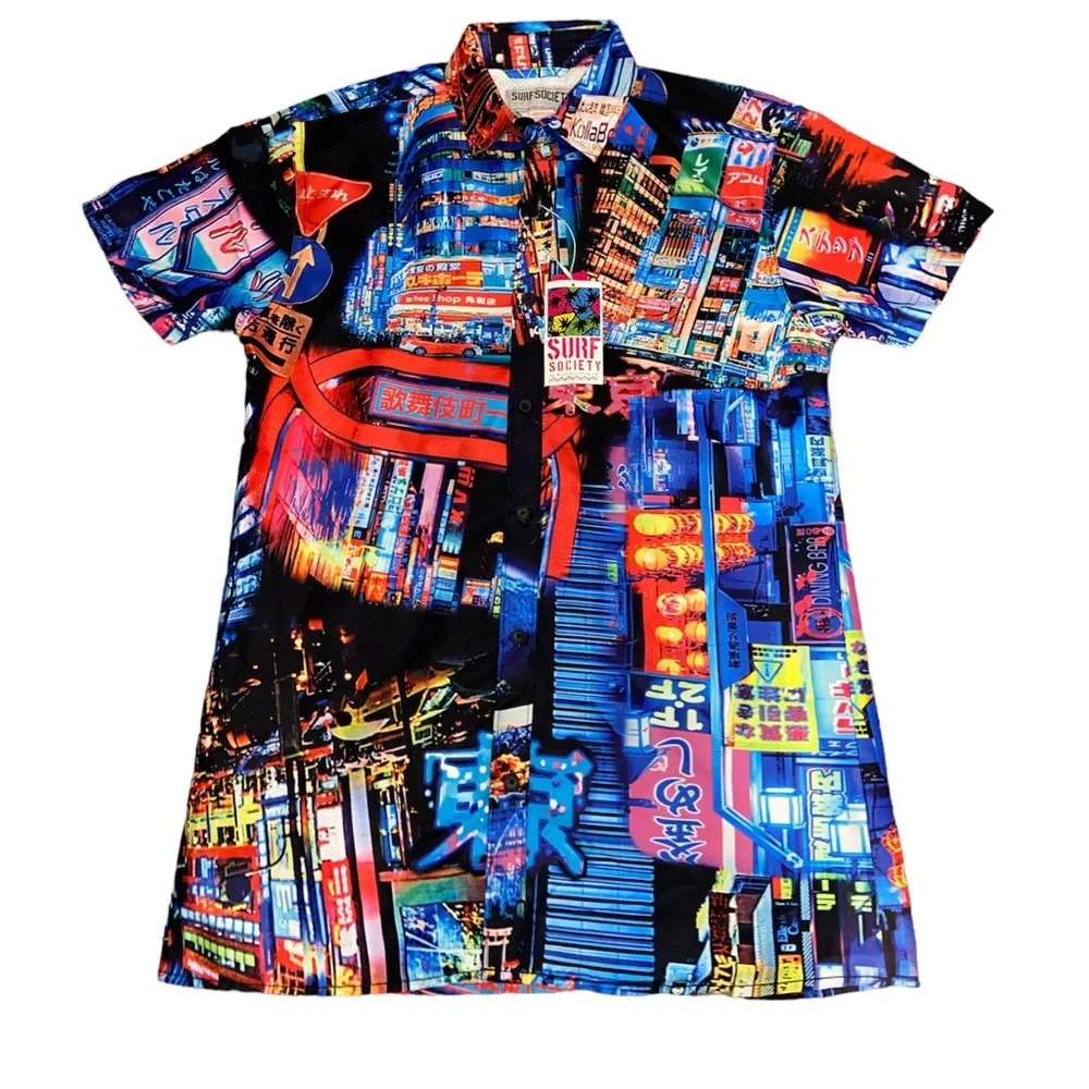 New Surf Society City Button Up